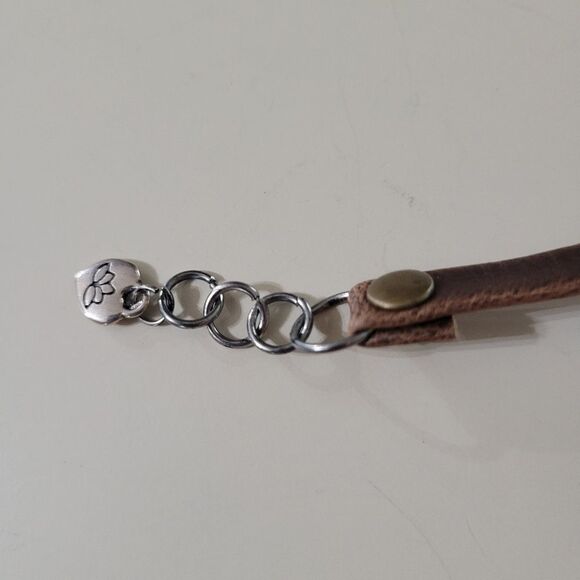 Brown Leather Bracelet This Too Shall Pass Message - Picture 8 of 9